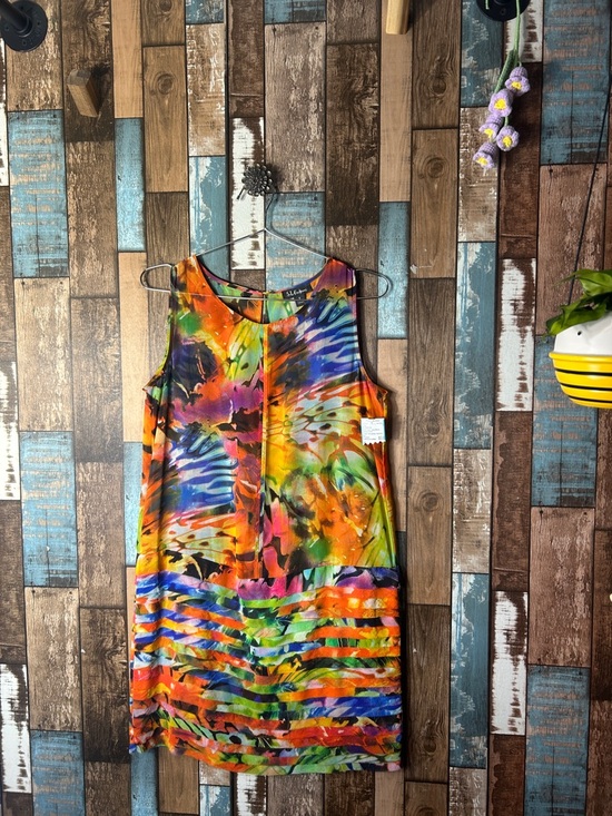 S.L. Fashions Dresses & Skirts - S.L. Fashions Vibrant Multicolor Tie-Dye Sleeveless dress